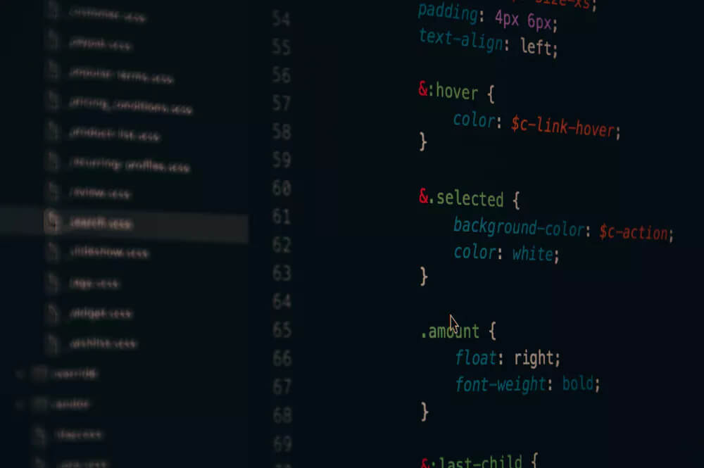 Color-coded CSS code snippet displayed on a dark background in a code editor.